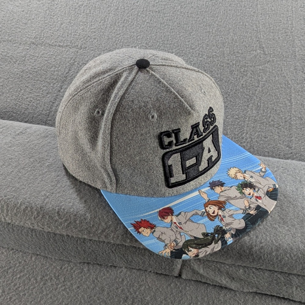 My Hero Academia Unisex Class 1-A Snapback Hat One‎ Size Gray Multicolor Hat